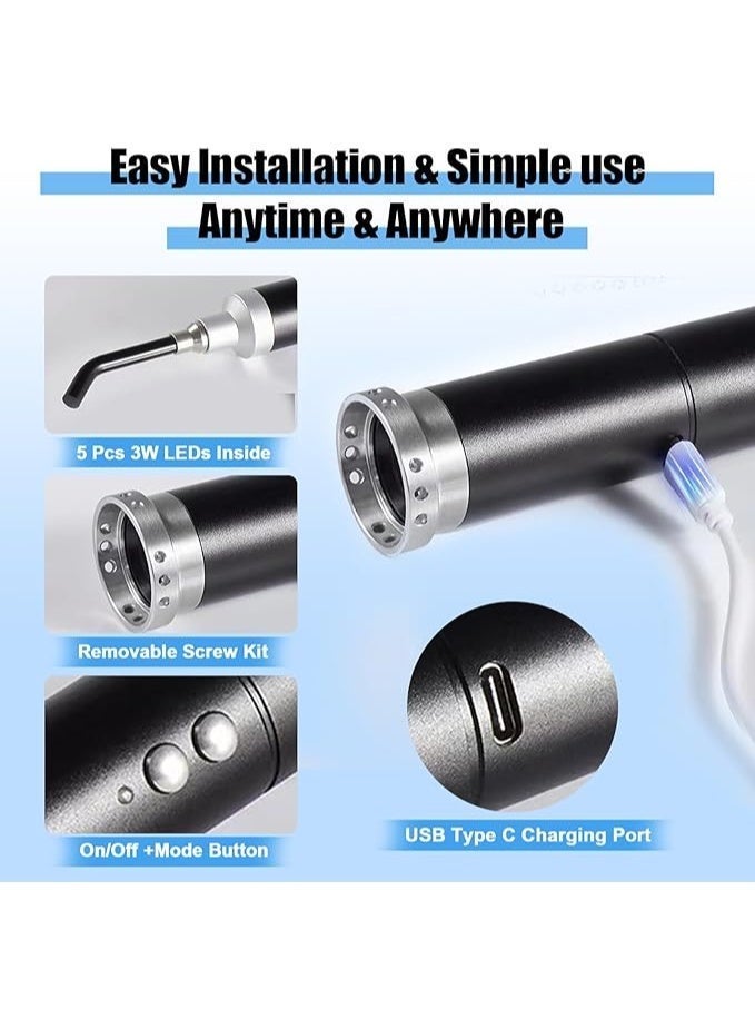 Phototherapy device for relieving cold sores and ulcers. Infrared phototherapy. Suitable for muscle and nerve pain in the lips, ears, knees, and hands. Comes with a detachable probe (black). - Image 3